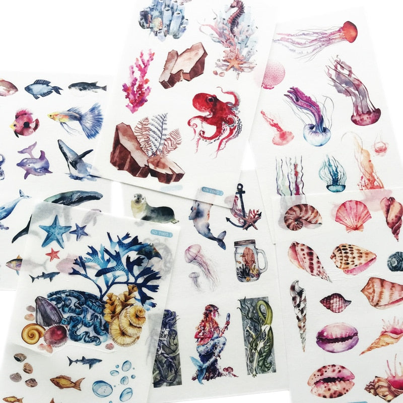 6 Sheets Under The Sea Stickers