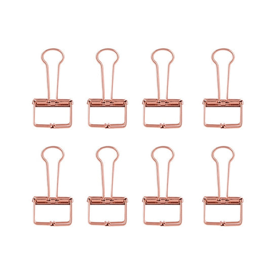 6 pcs/pack Rose Gold Metal Binder Clips