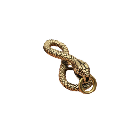 1 Piece Solid Brass Belt Hook Snake Keychain