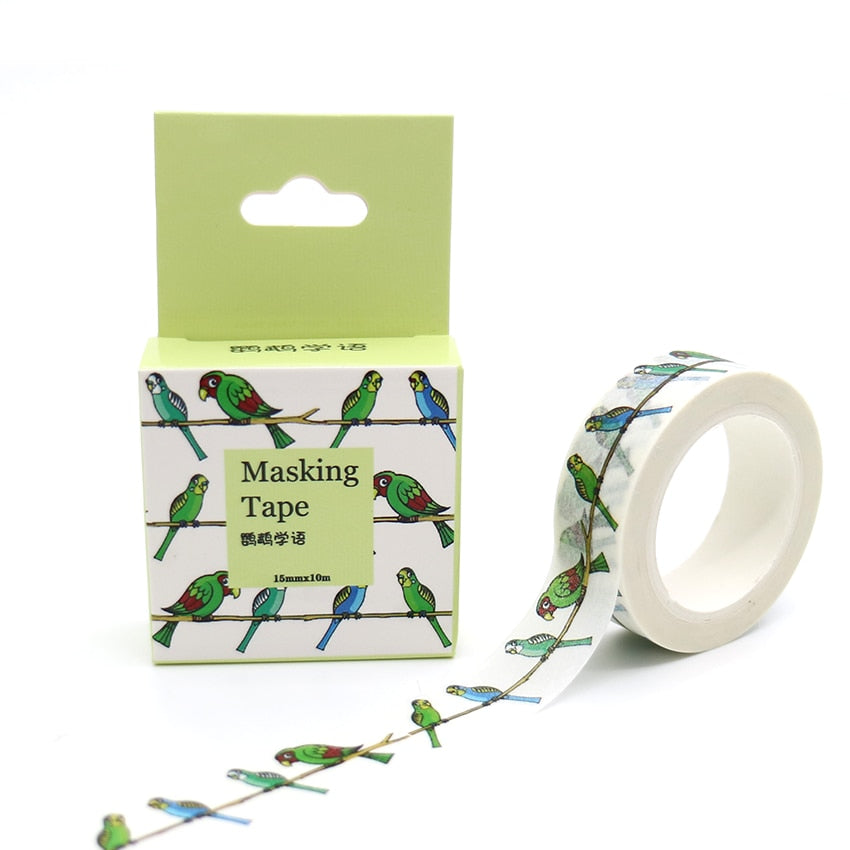 1 Roll Parrot Washi Tape